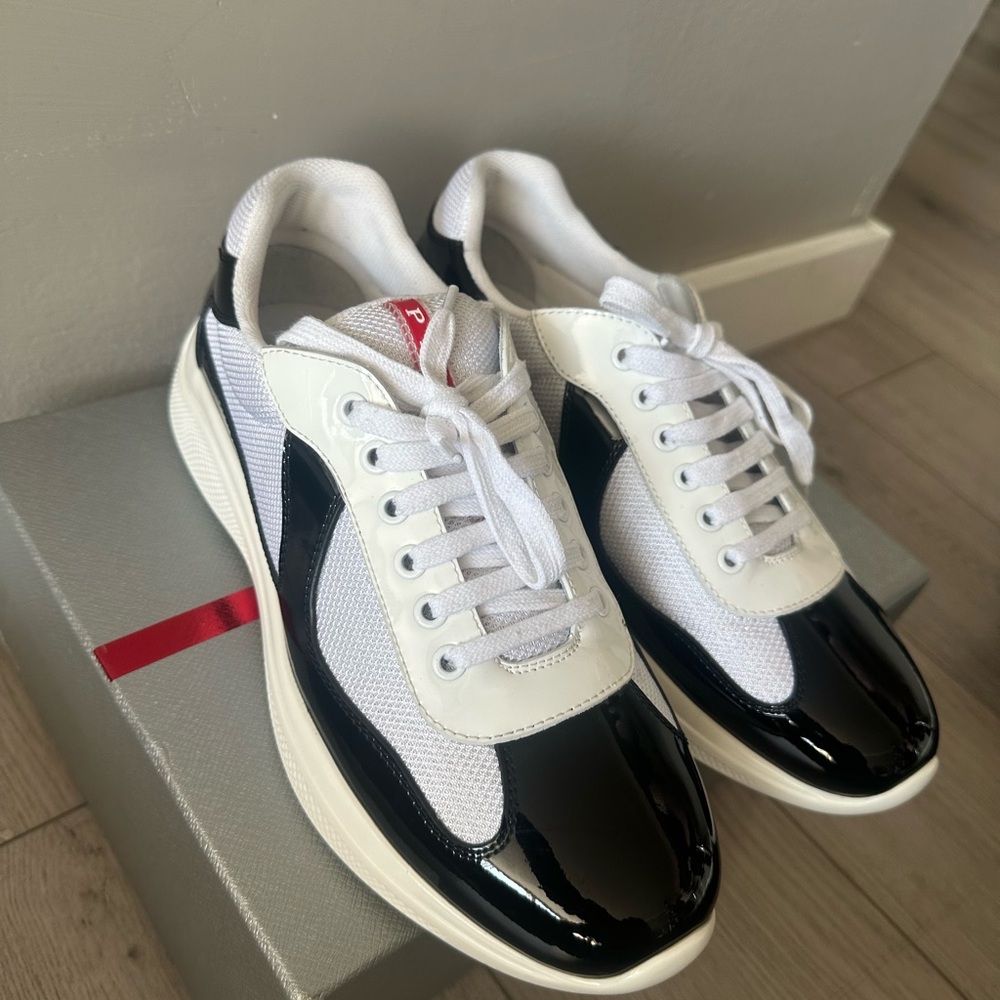 Prada Black and White Sneakers